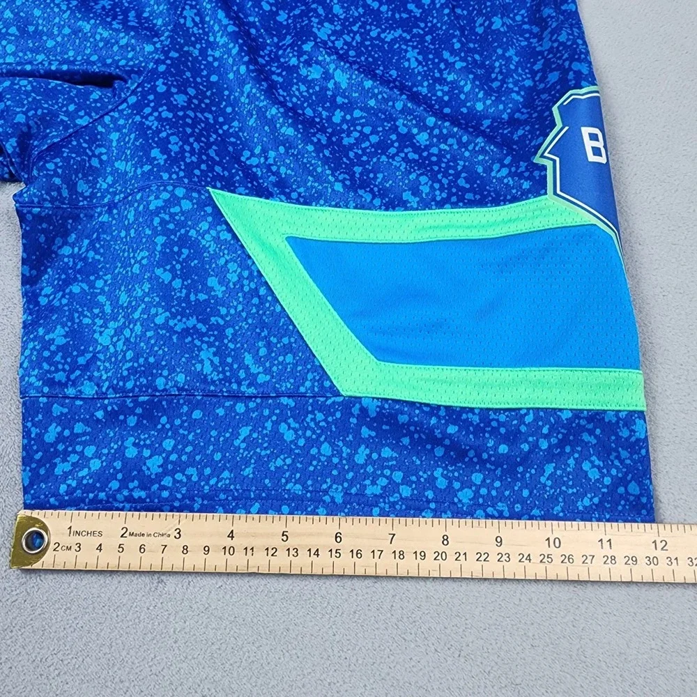 Nike NBA Authentic Milwaukee Bucks Shorts Mens 38 L City Edition Dri-Fit Blue